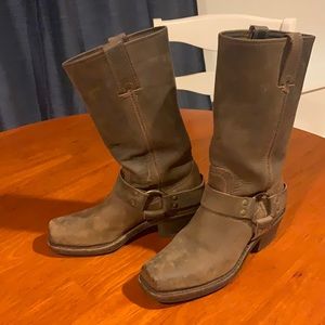 Brown Frye Harness Boots